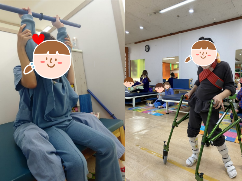 지파운데이션 국내아동결연 장애인의 날 국내아동후원 장애아동결연 지원 후기 결연아동 민영이 치료 받고 있는 이미지” title=